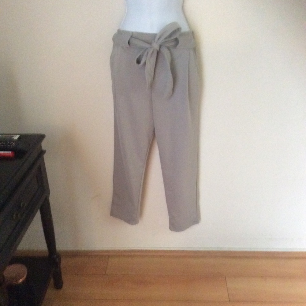 Gray ankle pants